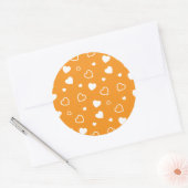 Sticker Rond Coeurs stylisés motif 8 (Enveloppe)