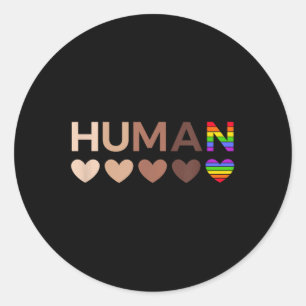 Sticker Rond Coeurs Tout Compris Pour La Justice Raciale Blm &a