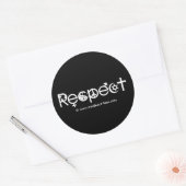 Sticker Rond Coexister avec le respect - Paix et la tolérance (Enveloppe)