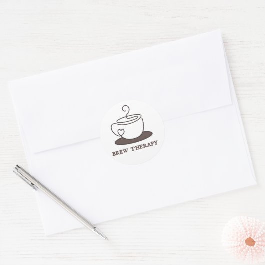Sticker Rond Coffee  (Enveloppe)