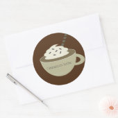 Sticker Rond Coffee Bar Cup Latte Business (Enveloppe)