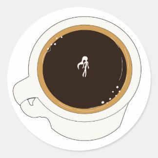 Sticker Rond Coffee Cup Diver