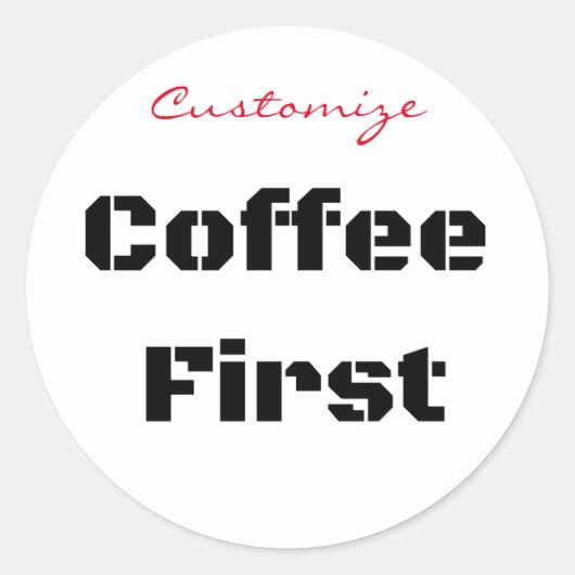 Sticker Rond Coffee First Thunder_Cove (Devant)