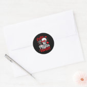 Sticker Rond Coffee Is My Valentine Skeleton Valentine Funny Co (Enveloppe)