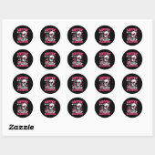 Sticker Rond Coffee Is My Valentine Skeleton Valentine Funny Co (Feuille)