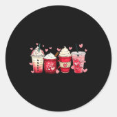 Sticker Rond Coffee Lover C Latte Iced Cream Valentines Day Wom (Devant)