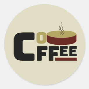 Sticker Rond "Coffee Lover's Club"T-Shirt