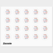 Sticker Rond Coffee Scrubs Et Gants En Caoutchouc Conception Po (Feuille)