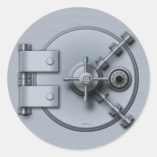 Sticker Rond Coffre fort (Devant)