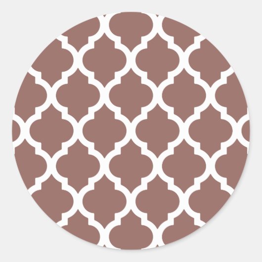 Sticker Rond Cognac Trellis Brown Marocain (Devant)