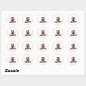 Sticker Rond Coiffe habillée (Feuille)
