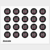Sticker Rond Coiffeur droit Stylo coiffeur Barber Expert (Feuille)