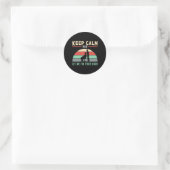 Sticker Rond Coiffeuse Stylo Barbier Coiffeur Conserver le calm (Sac)