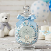 Sticker Rond Cold Outside Winter Gender Neutral Baby Shower