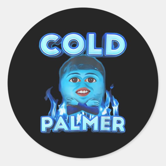 Sticker Rond Cold Palmer Meme, Fun Meme (Devant)