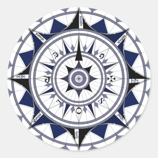 Sticker Rond Colecção Rosa dos Ventos (Devant)