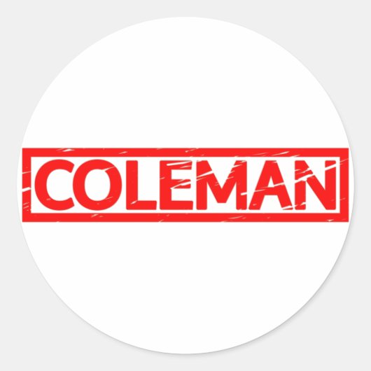 Sticker Rond Coleman Stamp (Devant)