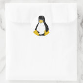 STICKER ROND COLÈRE LINUX TUX PENGUIN (Sac)