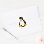 STICKER ROND COLÈRE LINUX TUX PENGUIN (Enveloppe)