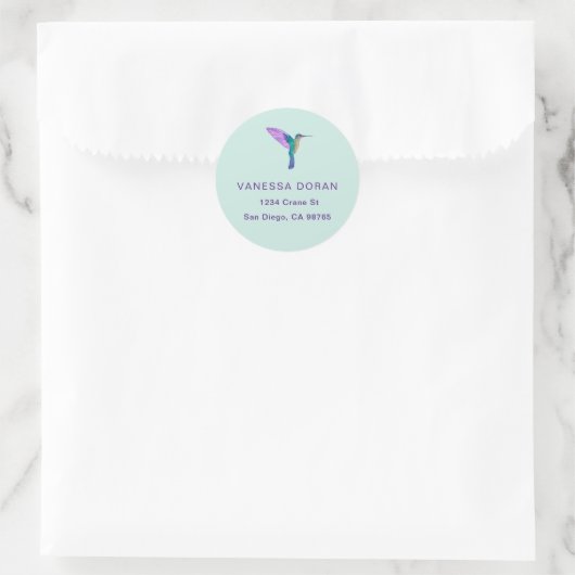 Sticker Rond Colibri (Sac)
