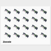 Sticker Rond Colibri (Feuille)