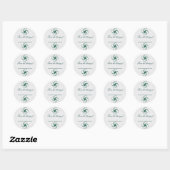 Sticker Rond Colibri Abstrait (Feuille)