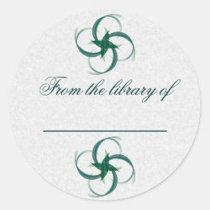 Sticker Rond Colibri Abstrait