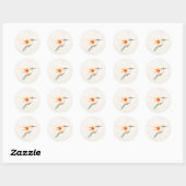 Sticker Rond Colibri Aquarelle (Feuille)