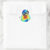 Sticker Rond Colibri Arc-en-Ciel (Sac)
