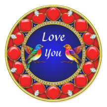 Colibri coloré entouré d'un coeur romantique