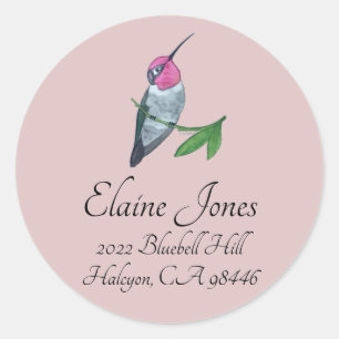 Sticker Rond Colibri d'Anna