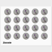 Sticker Rond Colibri de Costa (Feuille)
