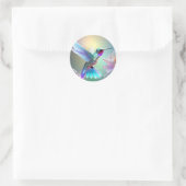 Sticker Rond Colibri en verre arc-en-ciel (Sac)