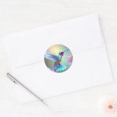 Sticker Rond Colibri en verre arc-en-ciel (Enveloppe)
