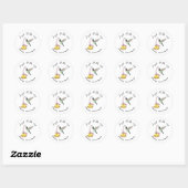 Sticker Rond Colibri et Cloches (Feuille)
