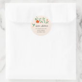 Sticker Rond Colibri et Fleurs (Sac)
