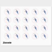 Sticker Rond Colibri Harriot (Feuille)