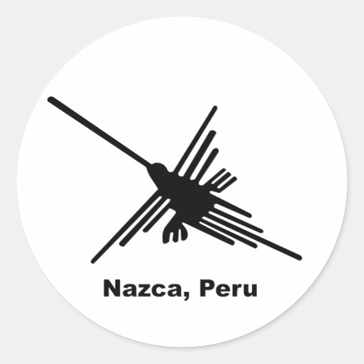 Sticker Rond Colibri Nazca, Pérou (Devant)
