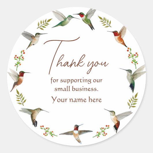 Sticker Rond Colibri nord-américain (Devant)