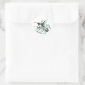 Sticker Rond Colibri Ruby Throsé (Sac)