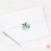 Sticker Rond Colibri Ruby Throsé (Enveloppe)