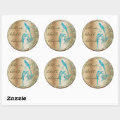 Sticker Rond Colibri Tourbillon (Feuille)