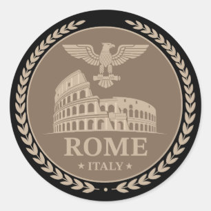 Sticker Rond Colisée de Rome Italie Europe