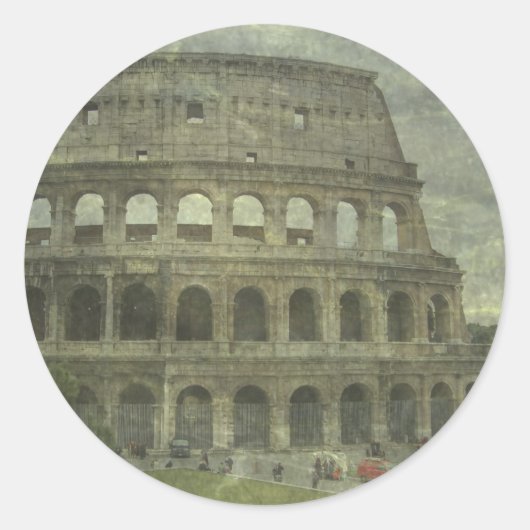 Sticker Rond Colisée, Rome (Devant)