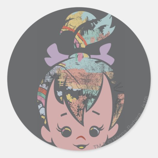 Sticker Rond Collage couleur PEBBLES™ (Devant)