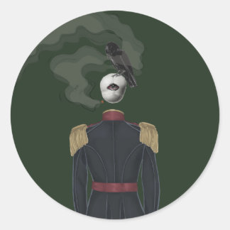 Sticker Rond collage d'art noir avec arrière - plan