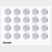 Sticker Rond Collage vintage Lavender (Feuille)
