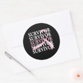 Sticker Rond Collage Whimsical Survivant Cancer du sein (Enveloppe)