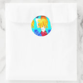 Sticker Rond collant blonde mermaid (Sac)