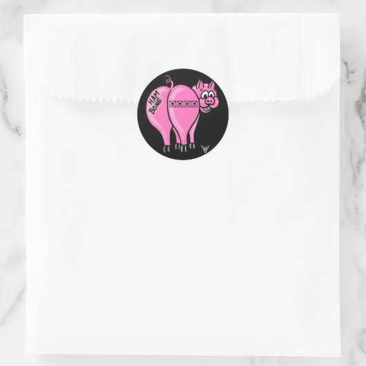 Sticker Rond collant de hambone (Sac)